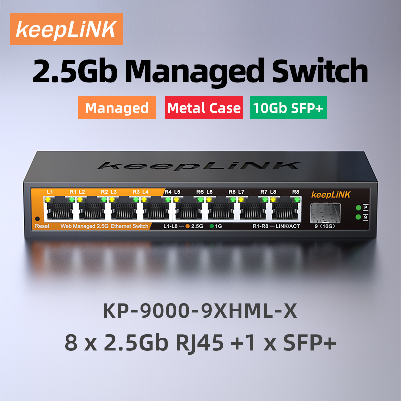 KeepLiNK 2.5Gb Managed Switch  - Sfp+ 10G Managed Switch 8 Port 评论和价格