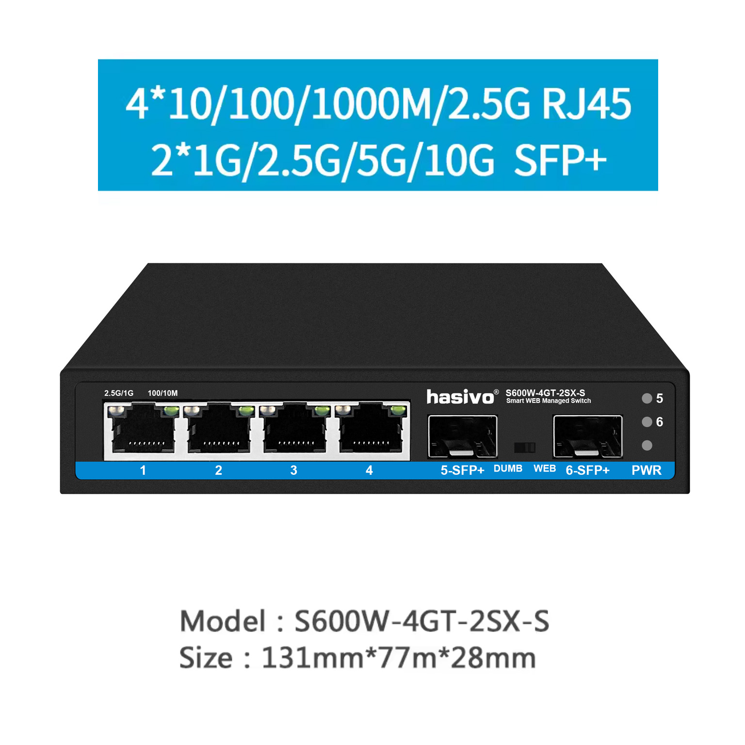 Hasivo 2.5G Network Switch 4/5 - Sfp+ 10G Managed Switch 8 Port 评论和价格