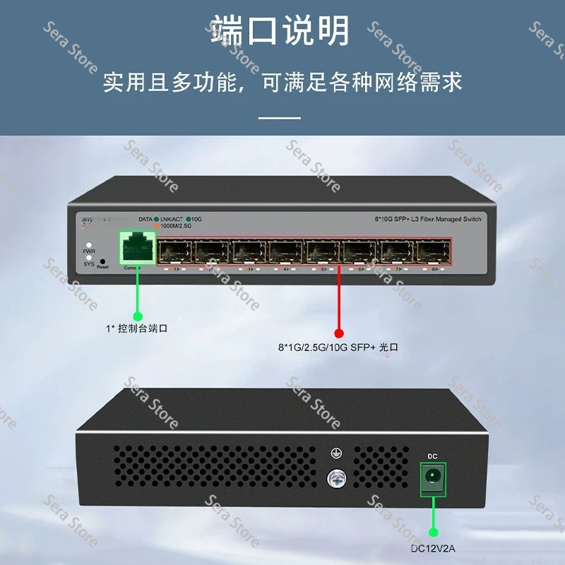 8 Ports Full 10 Gigabit Ethern - Sfp+ 10G Managed Switch 8 Port 评论和价格