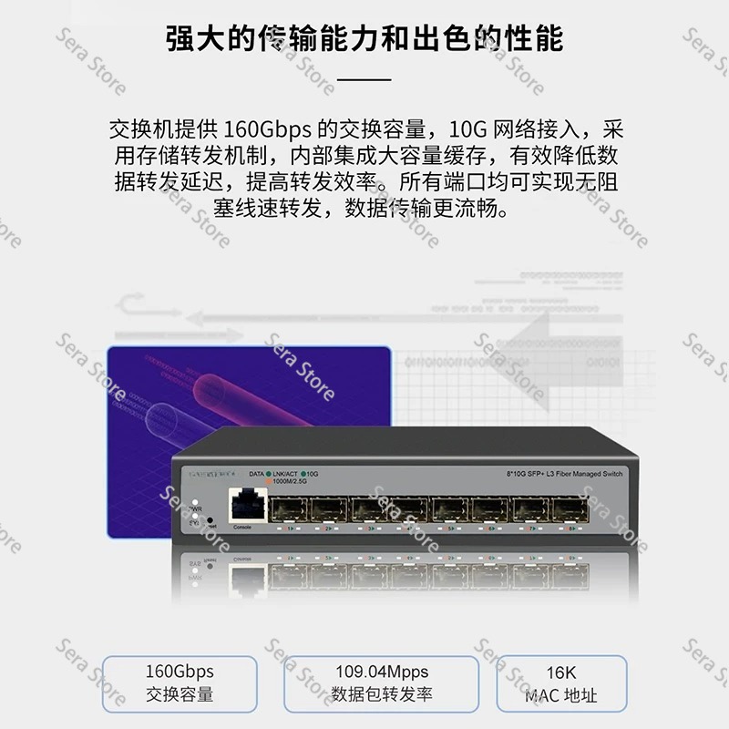 8 Ports Full 10 Gigabit Ethern - Sfp+ 10G Managed Switch 8 Port 评论和价格