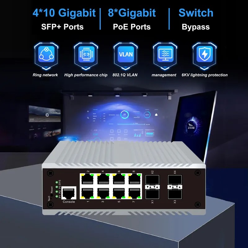 8-port PoE industrial manageme - Sfp+ 10G Managed Switch 8 Port 评论和价格